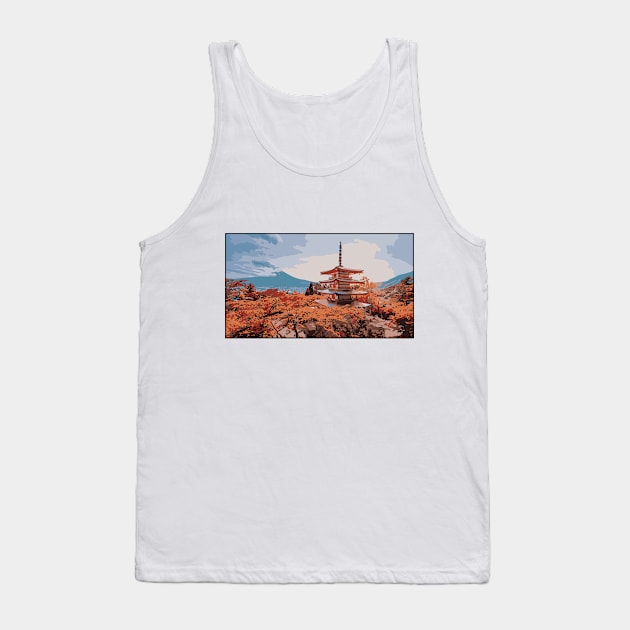 Chureito Pagoda Tank Top by Anna Senpai